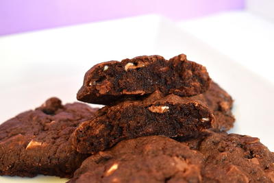 Bakery Style Triple Chocolate Cookies