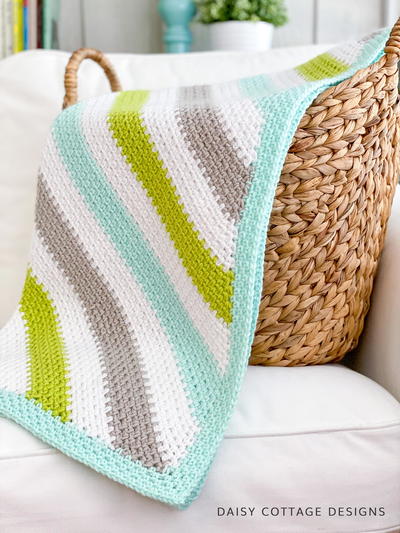 Moss Stitch Crochet Blanket Pattern
