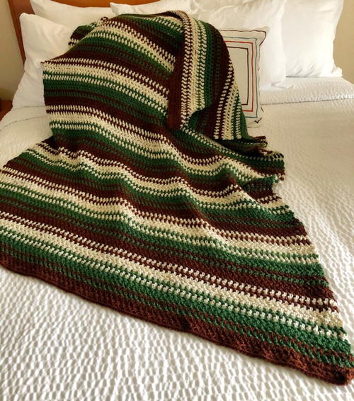 Easy Peasy Worsted Afghan | AllFreeCrochetAfghanPatterns.com