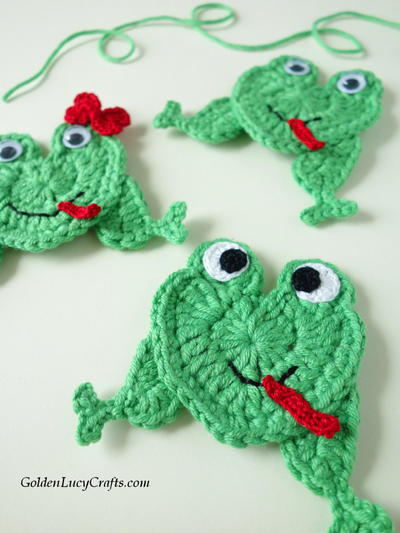 Crochet Frog Applique