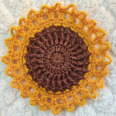 Easy To Make Crochet Sunflower Mini Doily