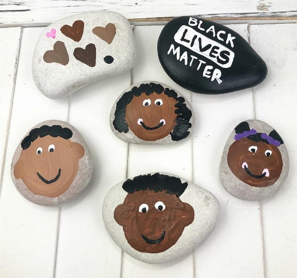 Black Lives Matter Painted Rocks