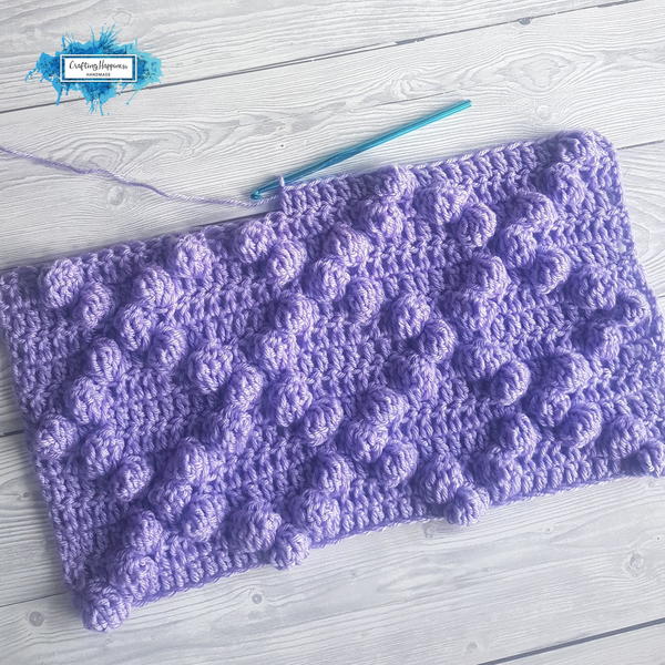 Crochet Diamond Bobble Pattern | Crafting Happiness