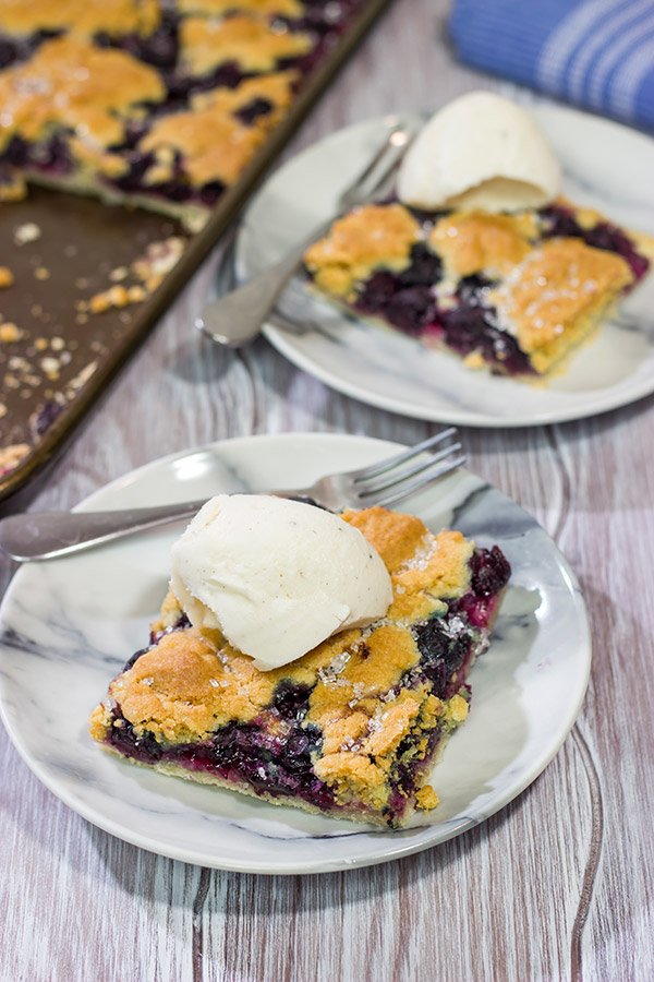 Blueberry Slab Pie With Sugar Cookie Crust | TheBestDessertRecipes.com