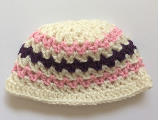 Pink And Purple Baby Beanie