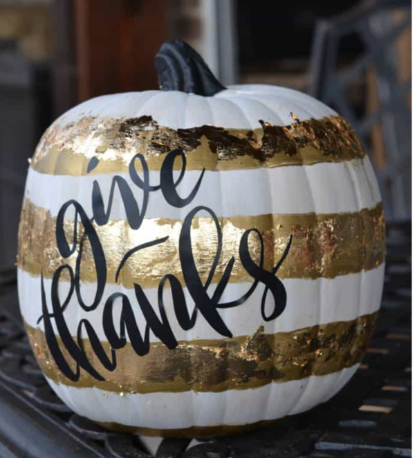 Decorative Give Thanks Pumpkin