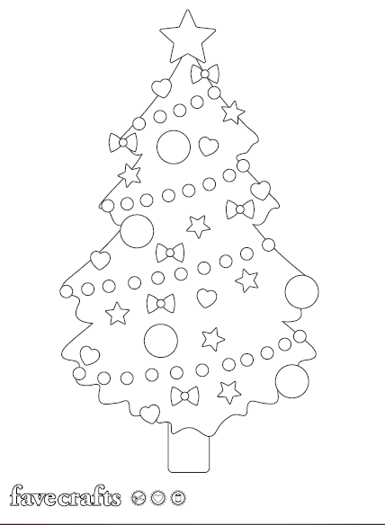 Cutest Christmas Tree Coloring Page