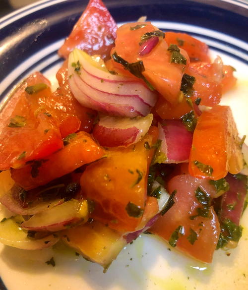 Marinated Tomato And Onion Salad