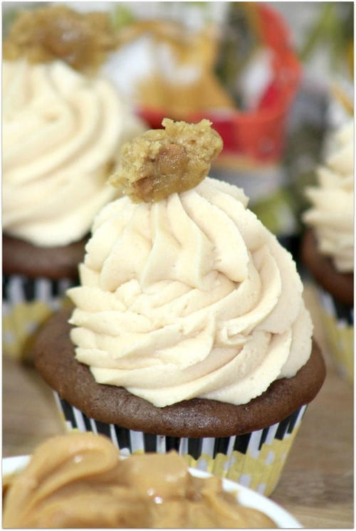 Chocolate Peanut Butter Cupcakes | TheBestDessertRecipes.com