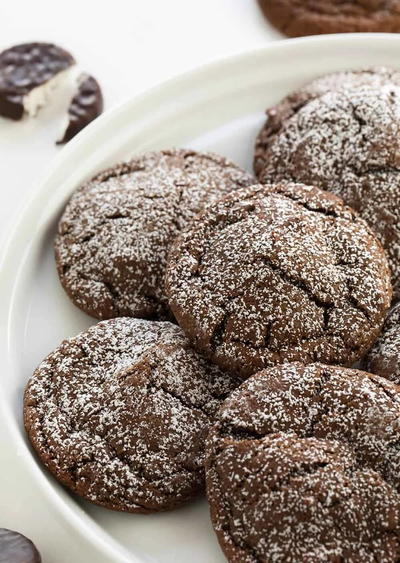 Chocolate Peppermint Christmas Cookies