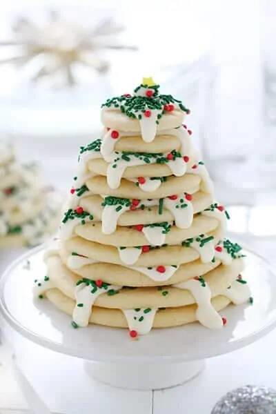 Christmas Tree Cookie Stacks