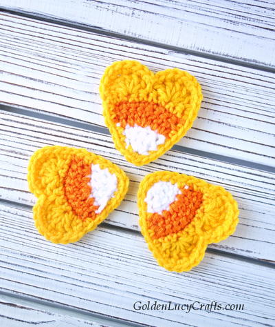 Crochet Candy Corn Heart