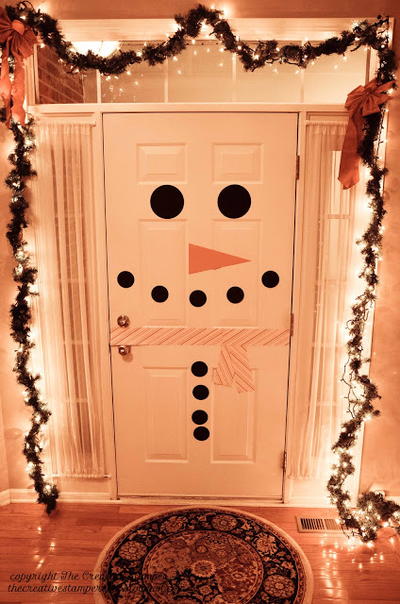 Friendly Snowman Door Decoration