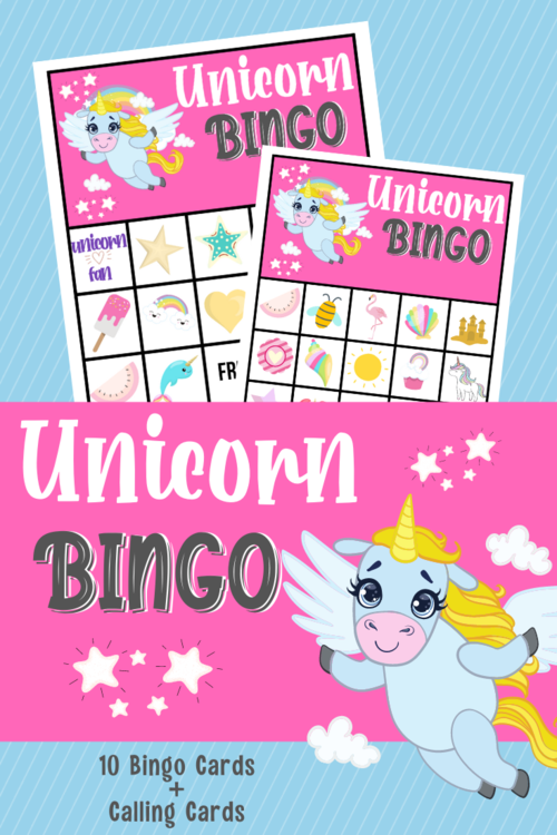 free printable unicorn bingo game allfreekidscraftscom