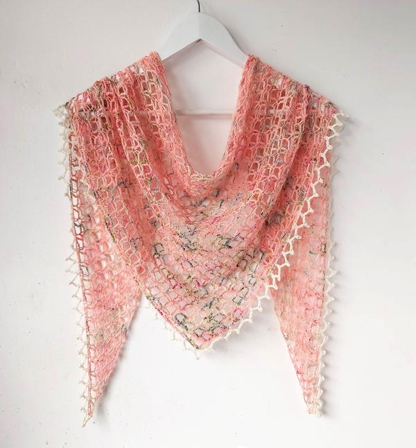 Vintage Peach Shawl