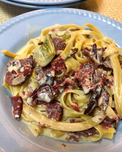 Creamy Beef And Cheese Fettuccine