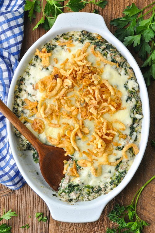 Spinach And Ground Beef Casserole