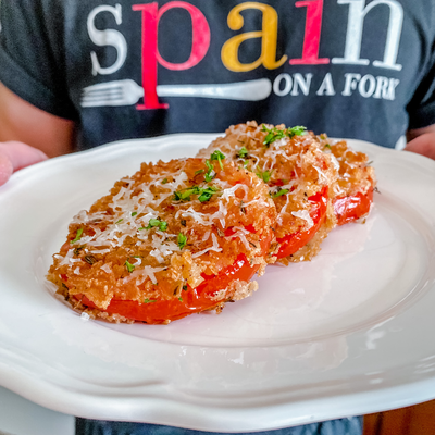 Fried Tomatoes With Panko & Manchego Cheese