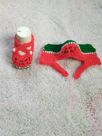 Watermelon Baby Shoes 
