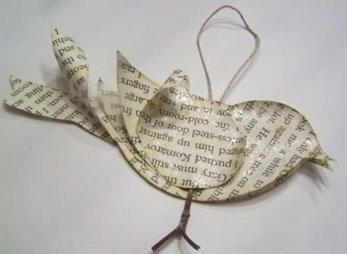 Recycled Bird Ornament