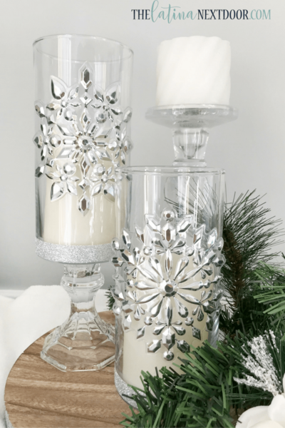Dollar Store Christmas Candle Holders