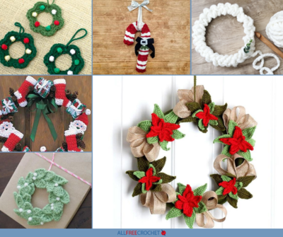 25+ Free Crochet Christmas Wreath Patterns and Decorations