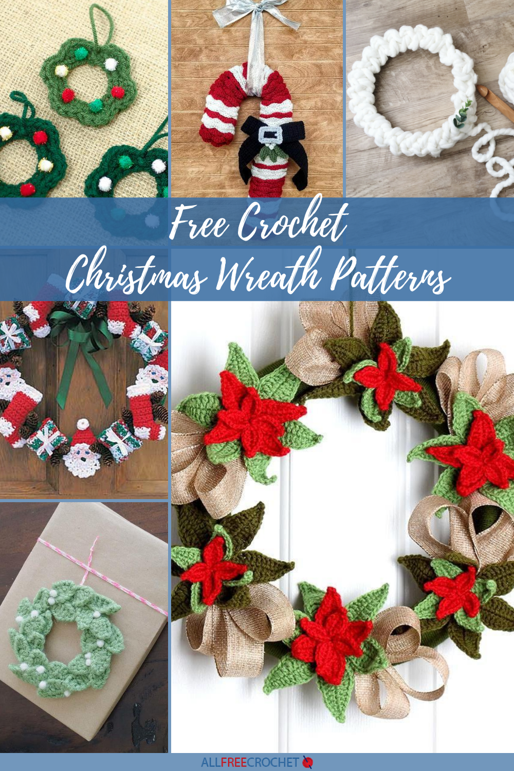 Christmas Wreath Ornament-Tree Ornament-Handmade-Crochet-Gift-Decoration-Stocking Stuffer