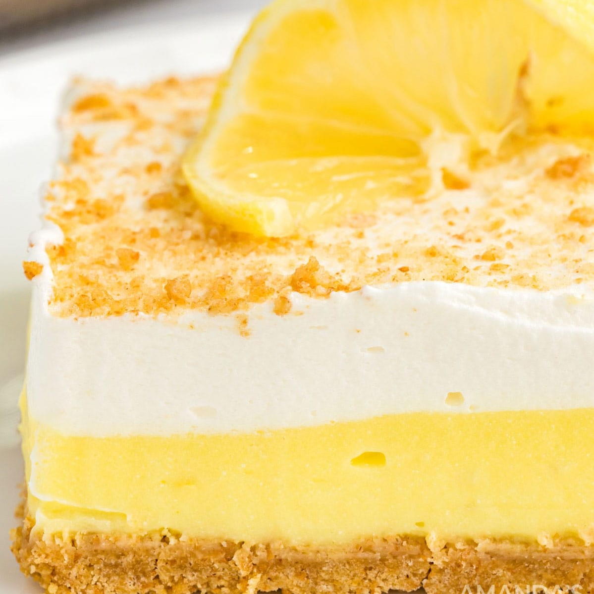 Lemon Cream Cheese Pudding Dessert | TheBestDessertRecipes.com