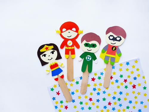 Dc Superhero Popsicle Stick Puppets | FaveCrafts.com