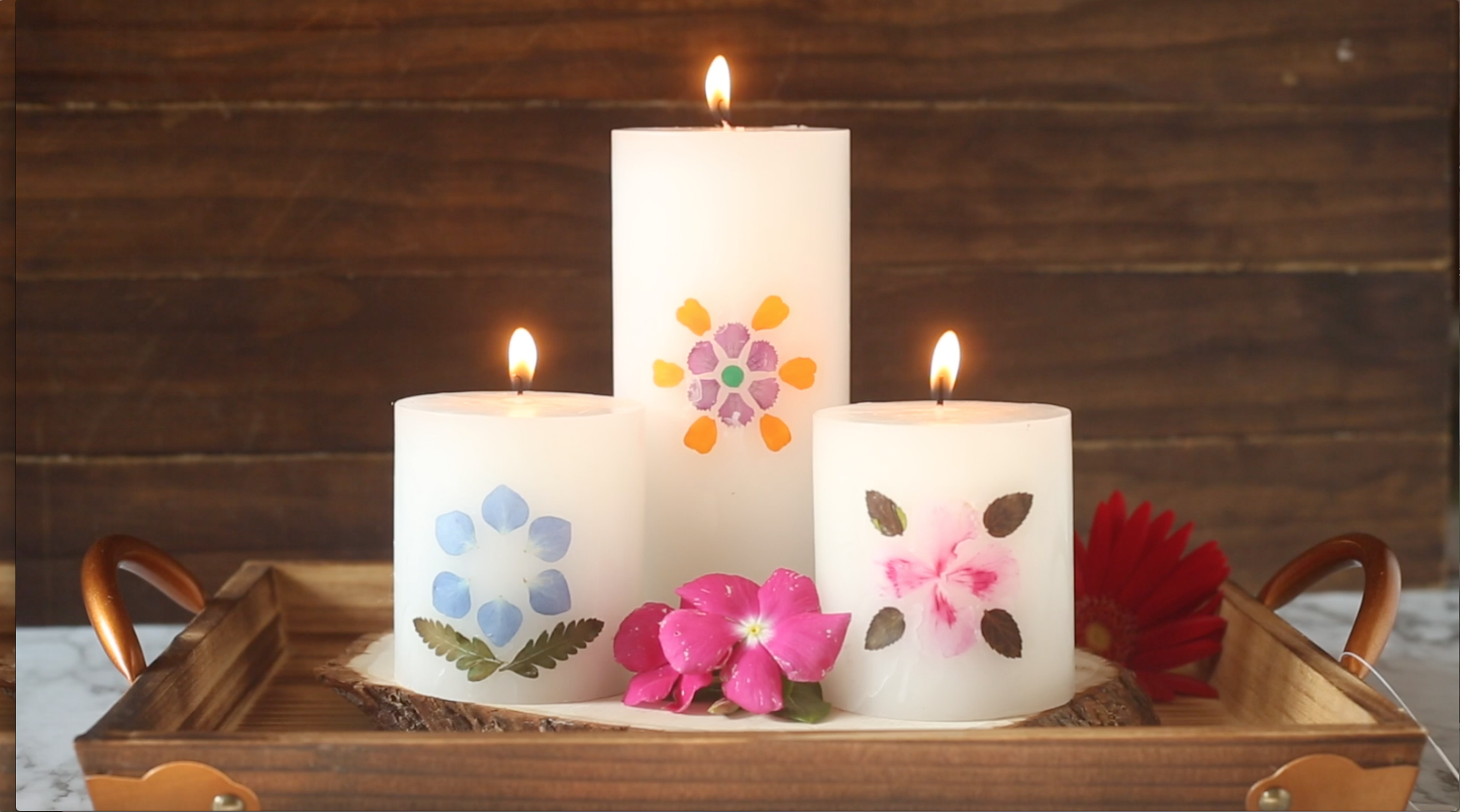 Candle flower diy pressed candles Pressed Flower Candle Diy | FaveCrafts.com