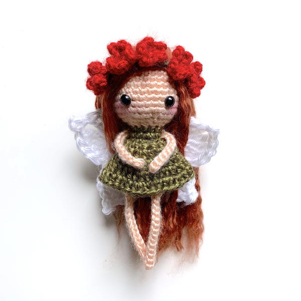 Woodland Leaf Fairy Amigurumi Doll