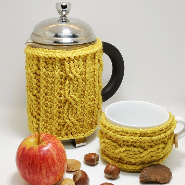 Easy Cable Coffee Cosy