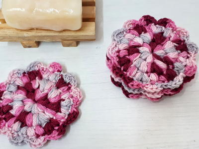 Reusable Crochet Flower Face Scrubbies