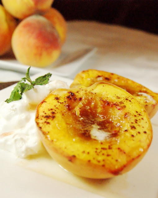 Brown Sugar Baked Peaches