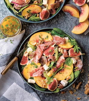 Prosciutto and Peach Salad with Figs
