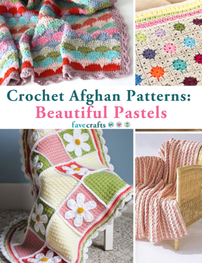 7 Free Crochet Afghan Patterns in Pastel Colors