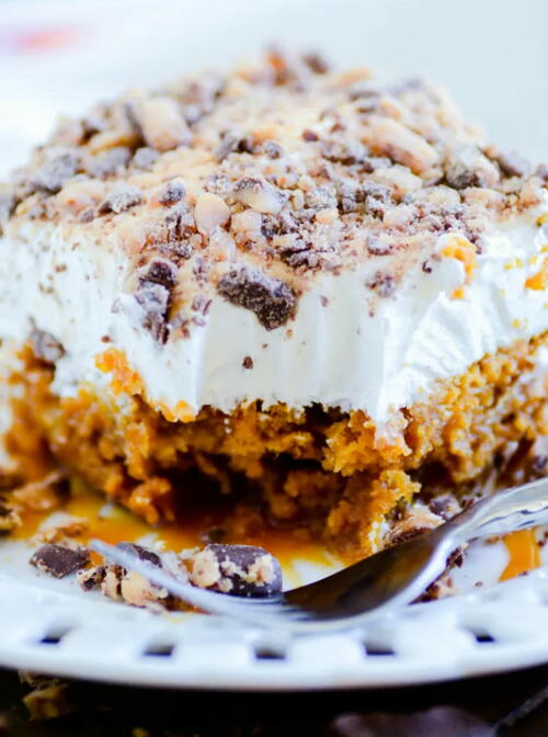 Pumpkin Poke Cake