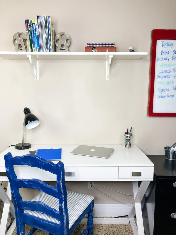 Desk Area with Shelf