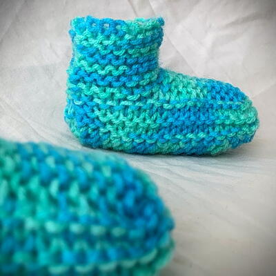 Knitted Moccasin Slippers For Children
