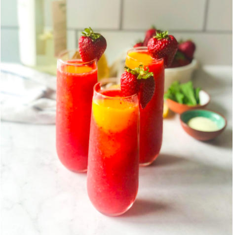 Strawberry and Mango Wine Slushies