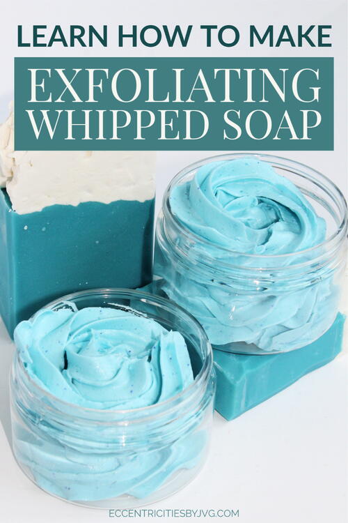 Mermaid Blue Exfoliating Whipped Soap | DIYIdeaCenter.com