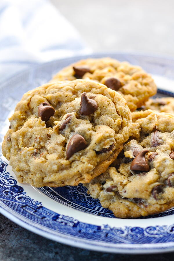 Soft And Chewy Oatmeal Chocolate Chip Cookies | TheBestDessertRecipes.com