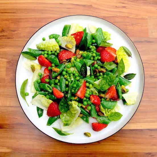 Strawberry, Pea And Basil Summer Salad