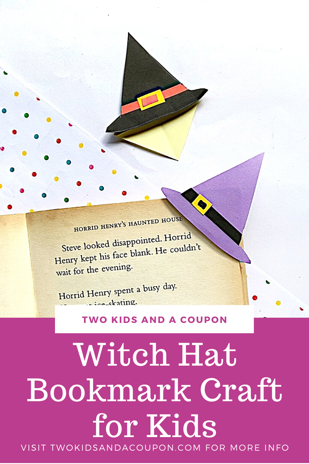 witch hat bookmark craft for kids allfreepapercraftscom