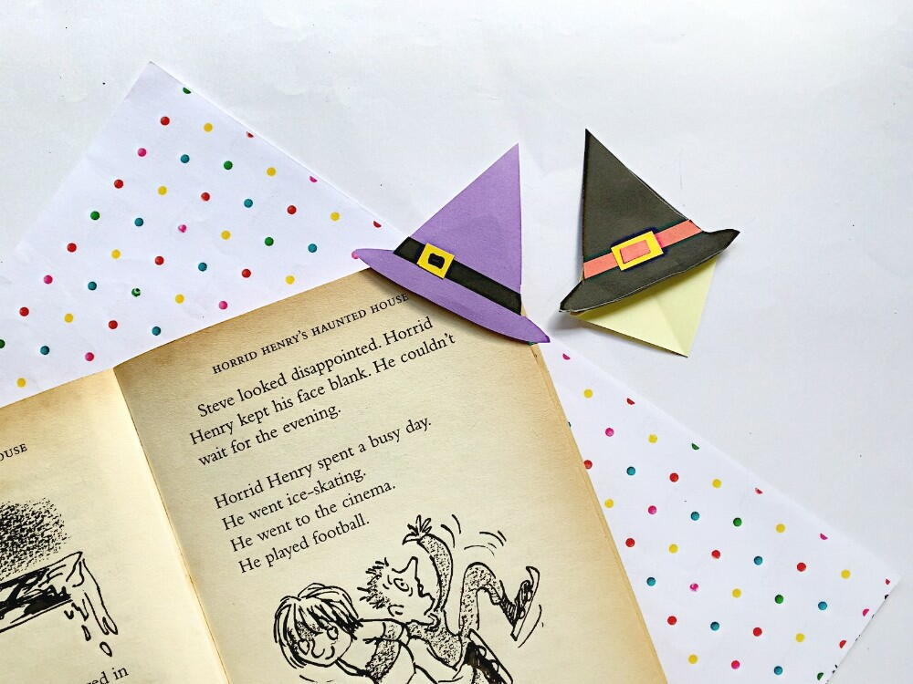 witch hat bookmark craft for kids allfreekidscraftscom