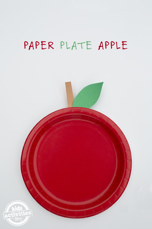Easy Paper Plate Apple Craft For Kids | AllFreeKidsCrafts.com