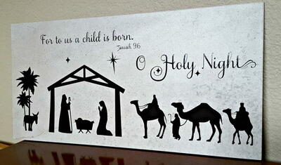 "For to Us a Child Is Born" DIY Christmas Decoration
