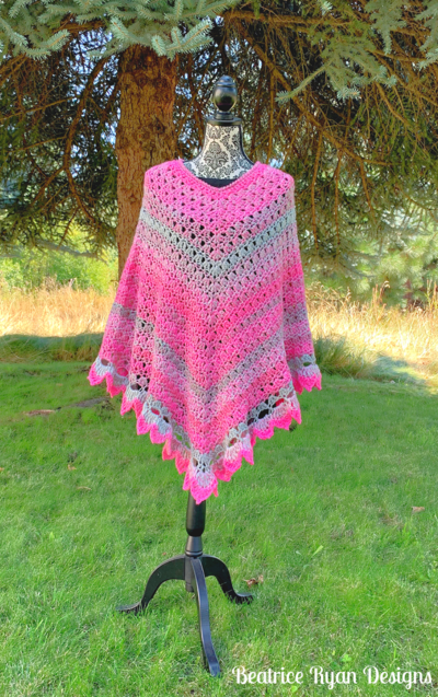 Amazing Grace Pretty In Pink Poncho