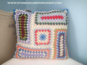 Crochet Granny Rectangle Pillow