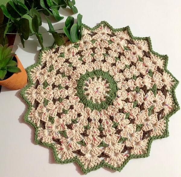 Crochet Shell Stitch Round Doily